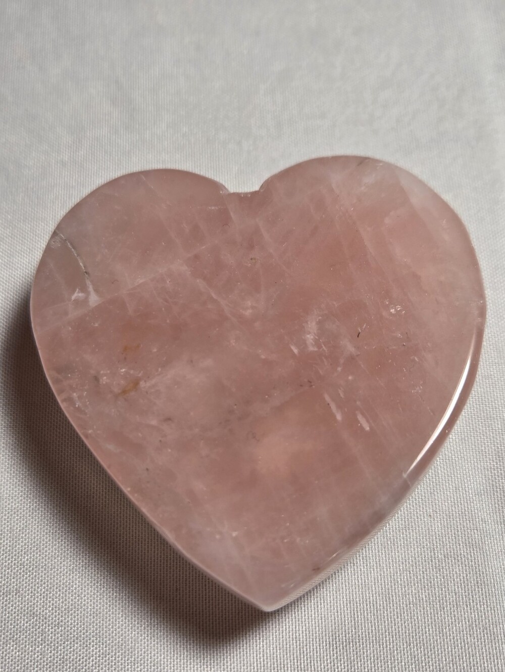New Polished Rose Quartz Heart Pop-it 2" Wide